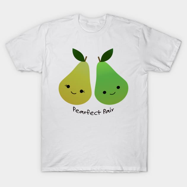 Pearfect Pair Cute Pears T-Shirt by Hedgie Designs